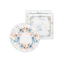 Ver imagem 1 de Kit Sousplat + Guardanapo Boho Azul/ambar - 2 Peças - com Base