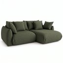 Ver imagem 3 de Sofá Cama Modular Orgânico Retrátil 4 Lugares com Almofadas 240cm Malibu