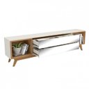 Ver imagem 3 de Rack para TV até 55 Polegadas 2 Gavetas Espelhadas e Nichos 220cm Retrô Dalla Costa