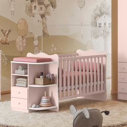 Conjunto Quarto Infantil Completo Chester Rosa Acetinado - 8