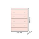 Ver imagem 3 de Cômoda Doce Sonho Rosa - Qmovi