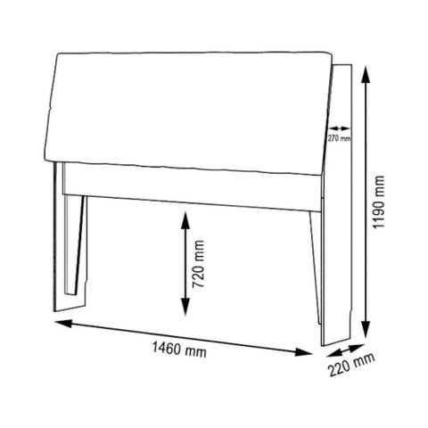 Cabeceira Ísis Casal Naturalle Estofada em MDF-MDP Marrom para Cama 1,40 Framar