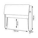Ver imagem 1 de Cabeceira Ísis Casal Naturalle Estofada em MDF-MDP Marrom para Cama 1,40 Framar