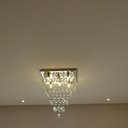 Ver imagem 5 de Lustre de Cristal para Sala,quarto com 50cm de Altura Base de Inox Espelhado 30x30cm