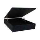 Ver imagem 1 de Cama Box Viúva com Baú Sonnoforte Luxo Suede Preto com Pistão - 120x203