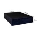 Ver imagem 3 de Cama Box Casal com Baú Sonnoforte Luxo Suede Preto com Pistão - 138x188