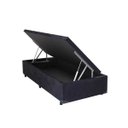 Ver imagem 1 de Cama Box Solteiro com Baú Sonnoforte Luxo Suede Preto com Pistão - 078x188