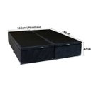 Ver imagem 3 de Cama Box Casal com Baú Sonnoforte Luxo Suede Preto com Pistão - 138x188 (Bipartido)