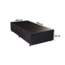 Ver imagem 3 de Cama Box Solteiro com Baú Sonnoforte Luxo Suede Preto com Pistão - 88x188