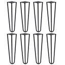 Ver imagem 1 de Kit 8 Pés de Metal 25 CM Hairpin Legs Mesas de Centro Puffs Preto