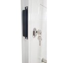 Ver imagem 3 de Porta Pivotante de Alumínio Branco 210 x 120 Linha 25 com Puxador - Esquerda