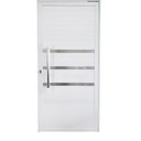 Ver imagem 1 de Porta Pivotante de Alumínio Branco 210 x 100 Linha 25 com Friso - Esquerda