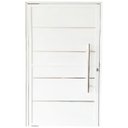 Ver imagem 1 de Porta Pivotante de Alumínio Branco 210 x 90 Linha 25 com Friso - Esquerda