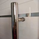 Ver imagem 5 de Porta Pivotante de Alumínio Branco 210 x 90 Linha 25 com Puxador, Friso e Visor - Direita
