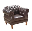 Ver imagem 1 de Poltrona Chesterfield Elizabeth - Courino café