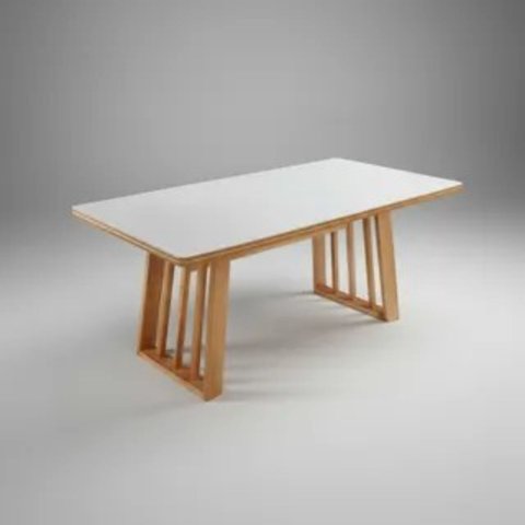 Mesa de Jantar em Vidro 2,20m X 1,10m Belvedere - Gold Salas