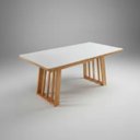 Ver imagem 1 de Mesa de Jantar em Vidro 2,20m X 1,10m Belvedere - Gold Salas