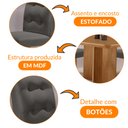 Ver imagem 6 de Mesa de Jantar Olímpia 90cm Mdf Canto Copo e com 4 Cadeiras Carol