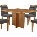 Ver mais imagens de Mesa de Jantar Olímpia 90cm Mdf Canto Copo e com 4 Cadeiras Carol