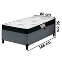 Ver imagem 7 de Conjunto Box Baú Solteiro Itaflex e Colchão Espuma Supreme D33 Gazin