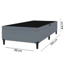 Ver imagem 5 de Conjunto Box Baú Solteiro Itaflex e Colchão Espuma Supreme D33 Gazin