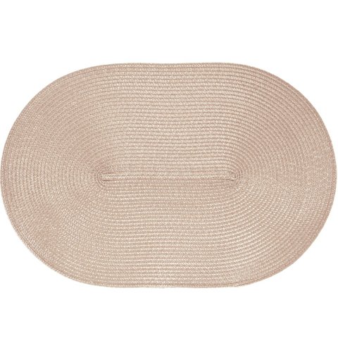 Americano Requinte Liso para Mesa Oval 30x45cm Palha