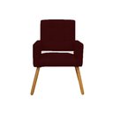 Ver imagem 2 de Poltrona Cadeira Camila Clinica Escritório Recepção Consultório Suede Vermelho Bordô - LM DECOR