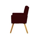 Ver imagem 3 de Poltrona Cadeira Camila Clinica Escritório Recepção Consultório Suede Vermelho Bordô - LM DECOR