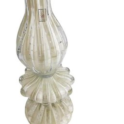 Abajur de Murano São Marcos - Cristal Pérola 48cm Sem Cúpula - 3
