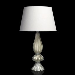 Abajur de Murano São Marcos - Cristal Pérola 48cm Sem Cúpula - 2