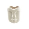Vaso Decorativo em Cerâmica com Formato de Rosto Pequeno - Branco - 1
