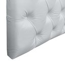 Ver imagem 3 de Cabeceira Cama Box Casal 1.40 Painel Capitonê Intense Corino Branco - Lh Móveis