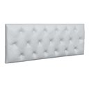 Ver imagem 2 de Cabeceira Cama Box Casal 1.40 Painel Capitonê Intense Corino Branco - Lh Móveis