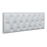 Cabeceira Cama Box Casal 1.40 Painel Capitonê Intense Corino Branco - Lh Móveis - 2