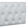 Cabeceira Cama Box Casal 1.40 Painel Capitonê Intense Corino Branco - Lh Móveis - 5