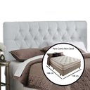 Ver mais imagens de Cabeceira Cama Box Casal 1.40 Painel Capitonê Intense Corino Branco - Lh Móveis