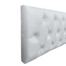 Cabeceira Cama Box Casal 1.40 Painel Capitonê Intense Corino Branco - Lh Móveis - 4
