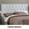 Cabeceira Cama Box Casal 1.40 Painel Capitonê Intense Corino Branco - Lh Móveis - 6