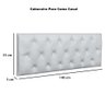 Cabeceira Cama Box Casal 1.40 Painel Capitonê Intense Corino Branco - Lh Móveis - 9