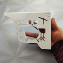 Ver imagem 3 de Par Mão Francesa Ornamentada Música Bateria 20cm Epóxi Branco Aço