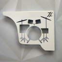 Ver imagem 4 de Par Mão Francesa Ornamentada Música Bateria 20cm Epóxi Branco Aço