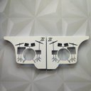 Ver imagem 6 de Par Mão Francesa Ornamentada Música Bateria 20cm Epóxi Branco Aço