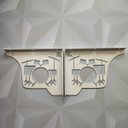 Ver imagem 7 de Par Mão Francesa Ornamentada Música Bateria 20cm Epóxi Branco Aço