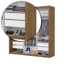 Ver imagem 6 de Guarda Roupa Roupeiro Clarice 3 Portas de Correr 4 Gavetas Carioca Cinamomo