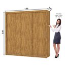 Ver imagem 3 de Guarda Roupa Roupeiro Clarice 3 Portas de Correr 4 Gavetas Carioca Cinamomo