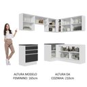 Ver imagem 7 de Armário De Cozinha Completa De Canto Mdf 409cm Branco preto