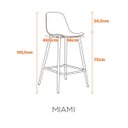Ver imagem 2 de Banqueta Alta Classica em Polipropileno Miami Fratini