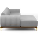 Ver imagem 6 de Sofá 6 Lugares com Chaise Esquerdo Sala de Estar Molino 350cm D02 Linho Cinza C-315 - Lyam Decor