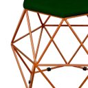 Ver imagem 4 de Puff Decorativo Aramado Bronze Six Suede Verde Musgo