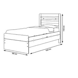 Cama Solteiro Baú Larissa Malbec para Colchão 88x188 - 2